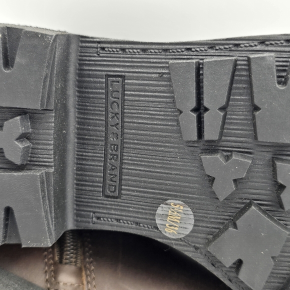 NEW Lucky Brand Cheviss Biker Boots, Dark Brown, Women's 5.5M - Picture 15 of 16